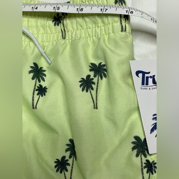 Trunks Surf & Swim Co Sano Swim Shorts Men's Size XXL Chambray Palms Green - Picture 5 of 14